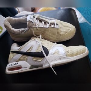 Nike Air Max Women's Cream and White Sneakers